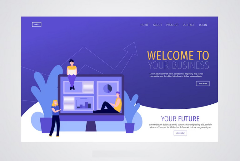 Landing Page có nút kêu gọi hành động rõ ràng và tập trung, giảm thiểu sự phiền nhiễu cho khách truy cập (Nguồn: Freepik)