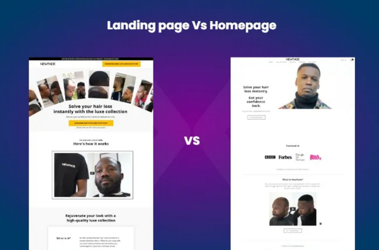 Sự khác nhau giữa Landing Page và trang chủ (Nguồn: Apexure)
