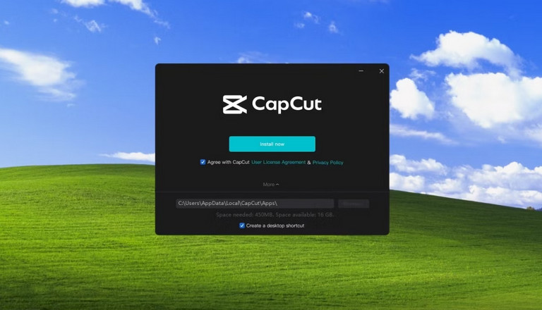 Click chọn Install now để cài đặt Capcut trên máy tính (Nguồn: Makeuseof)