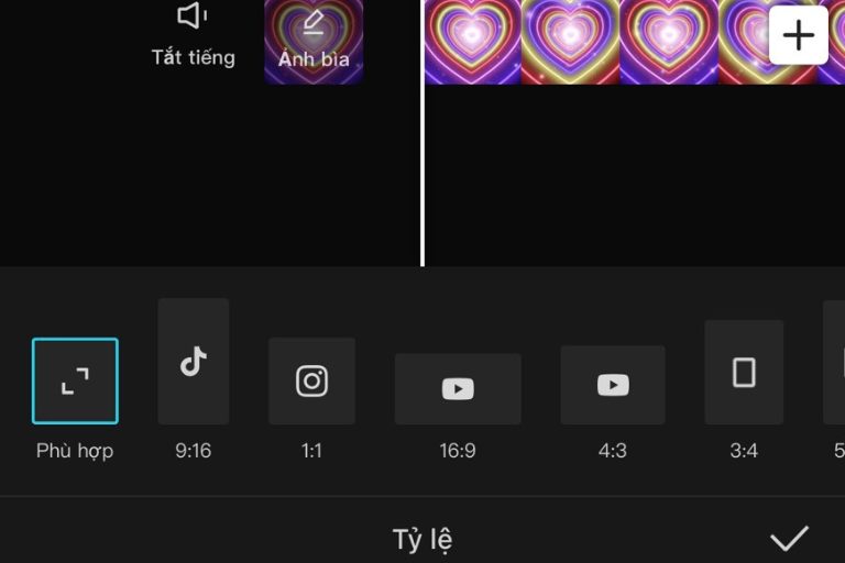 Tuỳ chỉnh kích thước video tiktok bằng Capcut