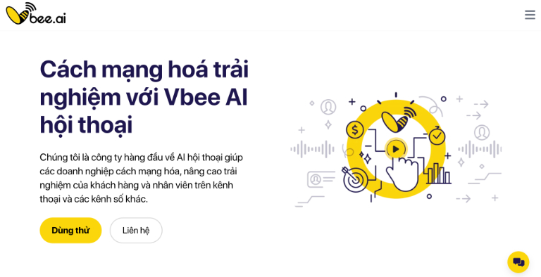 Vbee AI là phần mềm Saas về hội thoại thông minh giữa người và máy
