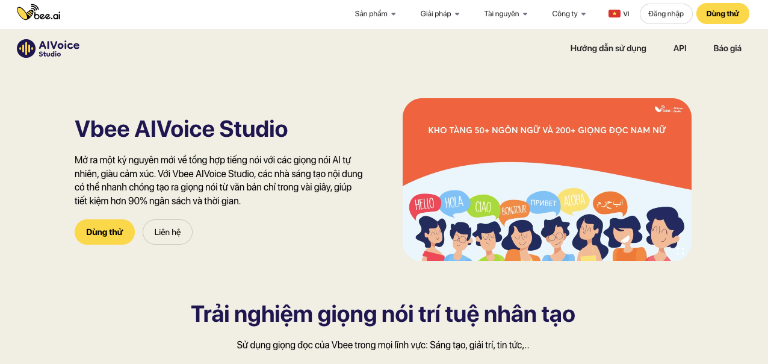 Công cụ lồng tiếng video Vbee AIVoice